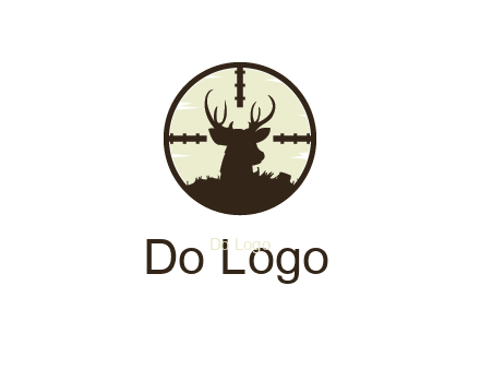 dear head with target in circle