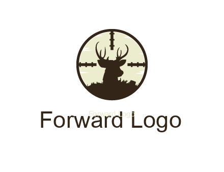 dear head with target in circle