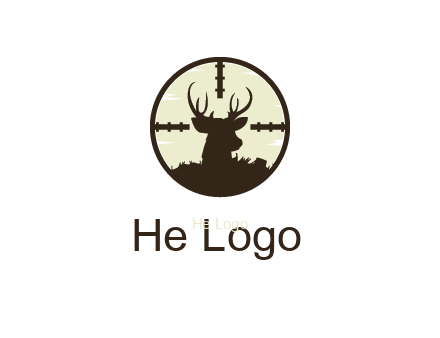 dear head with target in circle