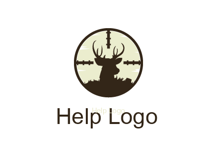 dear head with target in circle