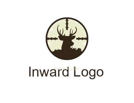 dear head with target in circle