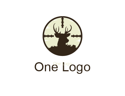 dear head with target in circle