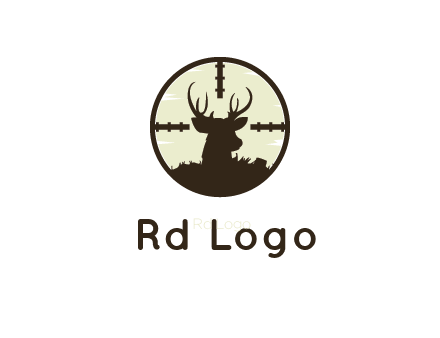 dear head with target in circle