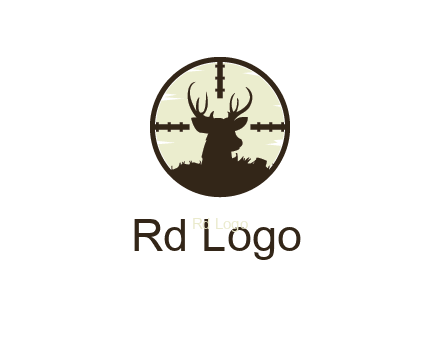 dear head with target in circle