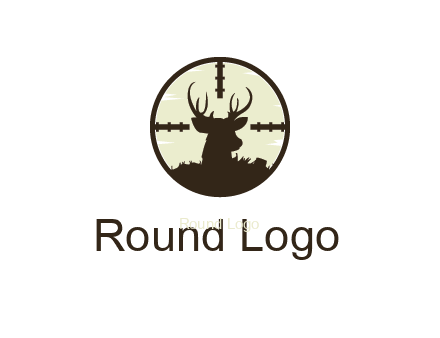 dear head with target in circle