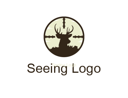 dear head with target in circle