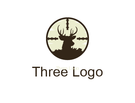 dear head with target in circle