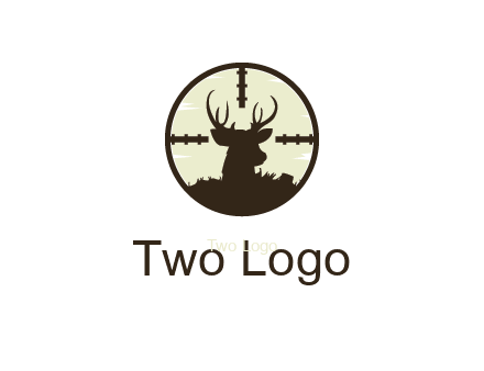 dear head with target in circle