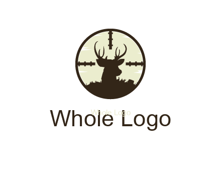 dear head with target in circle