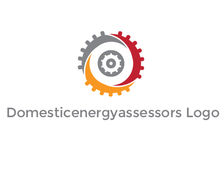 lens with swooshes forming gear