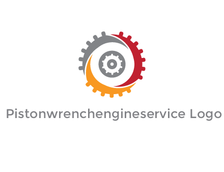 lens with swooshes forming gear