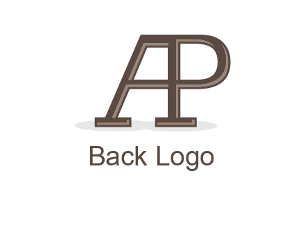 letter A forming letter P
