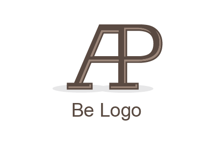letter A forming letter P