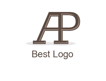 letter A forming letter P