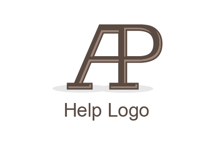 letter A forming letter P