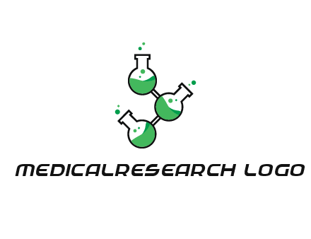 chemical flask with liquid connected to eachother