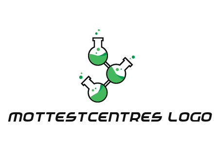 chemical flask with liquid connected to eachother