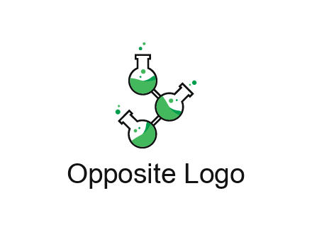chemical flask with liquid connected to eachother
