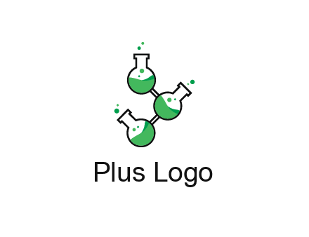 chemical flask with liquid connected to eachother