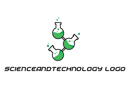 chemical flask with liquid connected to eachother