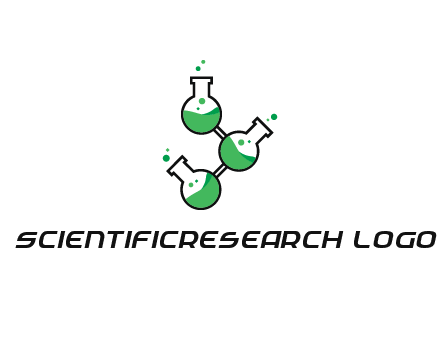 chemical flask with liquid connected to eachother