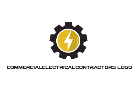 lightning bolt in circle in gear 