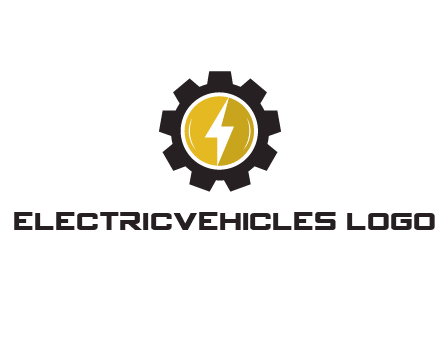 lightning bolt in circle in gear 