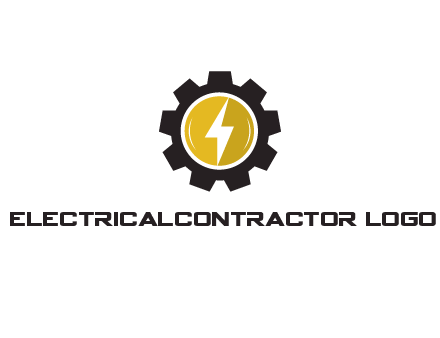 lightning bolt in circle in gear 