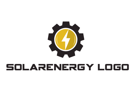 lightning bolt in circle in gear 