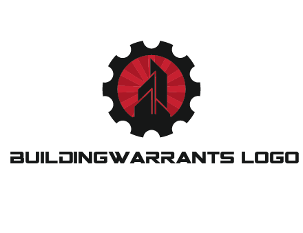 negative spacing skyscraper in circle in gear