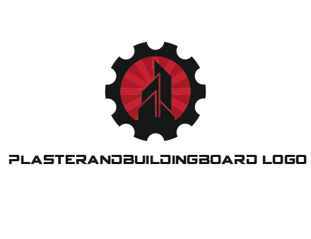 negative spacing skyscraper in circle in gear