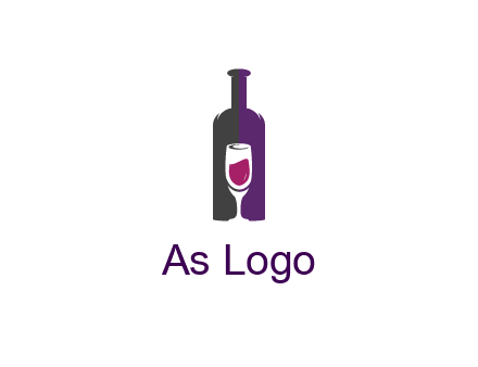negative spacing wine glass in wine bottle
