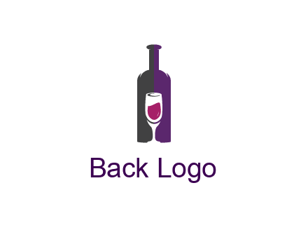 negative spacing wine glass in wine bottle