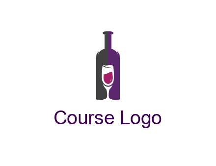 negative spacing wine glass in wine bottle