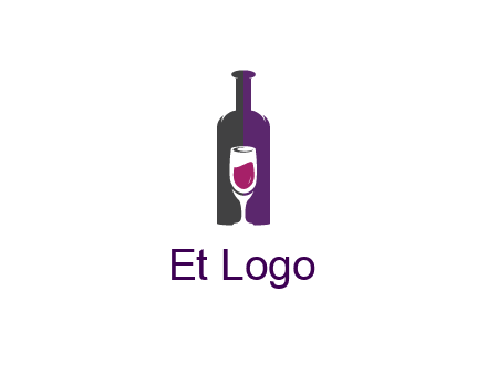 negative spacing wine glass in wine bottle