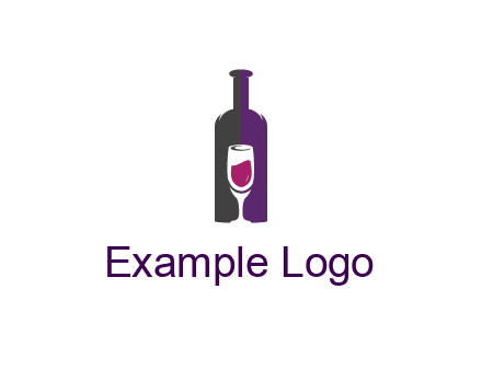 negative spacing wine glass in wine bottle