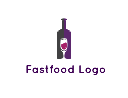 negative spacing wine glass in wine bottle