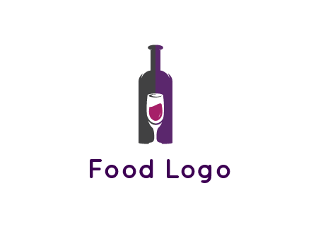 negative spacing wine glass in wine bottle
