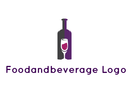 negative spacing wine glass in wine bottle