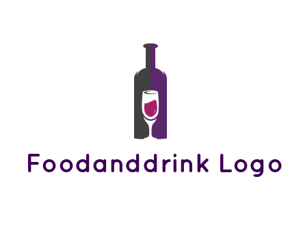 negative spacing wine glass in wine bottle