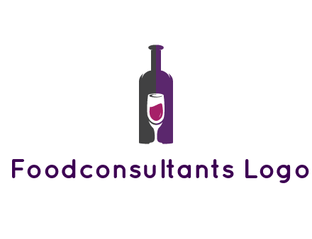 negative spacing wine glass in wine bottle