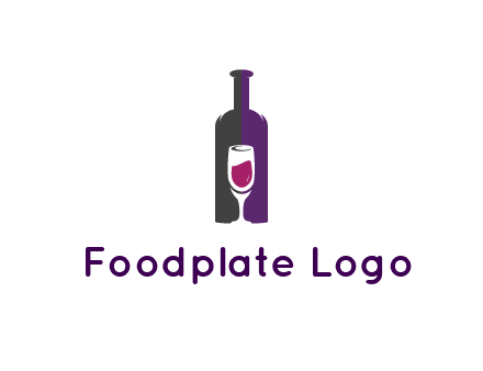 negative spacing wine glass in wine bottle