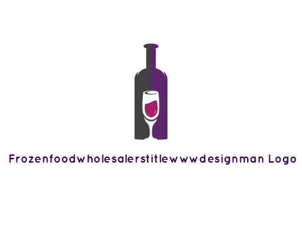 negative spacing wine glass in wine bottle