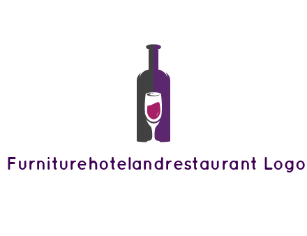 negative spacing wine glass in wine bottle