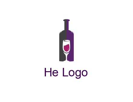 negative spacing wine glass in wine bottle