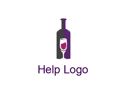 negative spacing wine glass in wine bottle