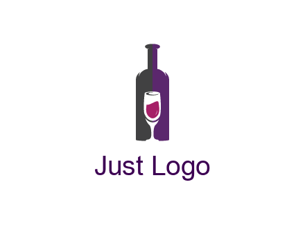 negative spacing wine glass in wine bottle
