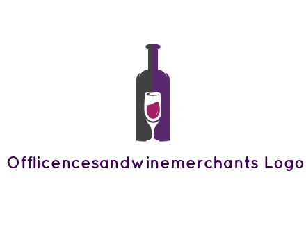 negative spacing wine glass in wine bottle