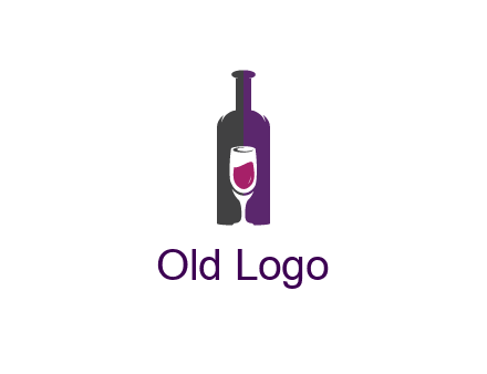 negative spacing wine glass in wine bottle
