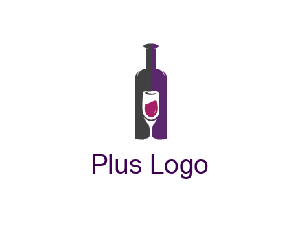 negative spacing wine glass in wine bottle